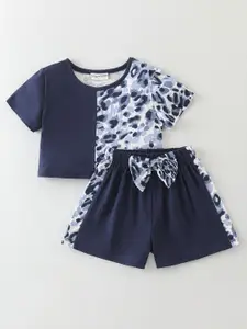 CrayonFlakes Girls Printed Top With Shorts