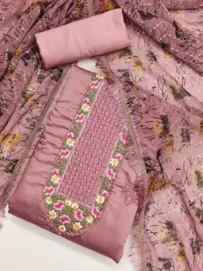 Panzora Floral Embroidered Sequinned Unstitched Dress Material