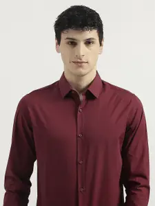 United Colors of Benetton Men Solid Cotton Slim Fit Opaque Formal Shirt