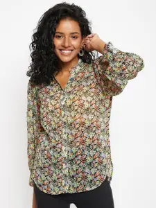Ruhaans Women Classic Floral Opaque Printed Regular Fit Casual Shirt