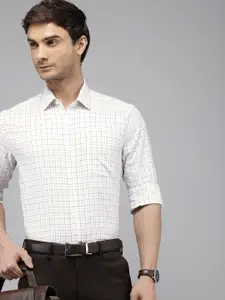 Arrow Manhattan Slim Fit Checked Pure Cotton Formal Shirt