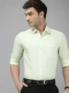 Arrow Men Manhattan Slim Fit Geometric Self-Design Pure Cotton Formal Shirt