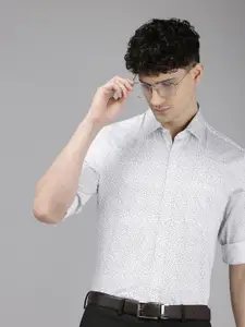 Arrow Manhattan Slim Fit Floral Printed Pure Cotton Formal Shirt