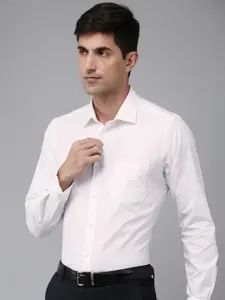 Arrow Pure Cotton Manhattan Slim Fit Grid Tattersall Checks Self-Design Formal Shirt