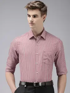 Arrow Manhattan Slim Fit Vertical Stripes Pure Cotton Formal Shirt
