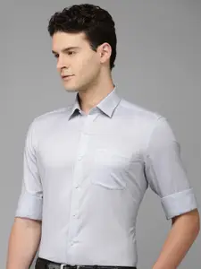 Arrow Self Design Manhattan Slim Fit Opaque Formal Shirt