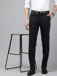 Arrow Men Striped Tailored Fit Formal Trousers