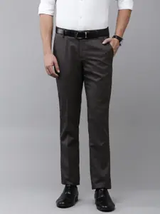 Arrow Men Textured Original Tapered Fit Formal Trousers