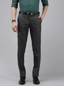 Arrow Men Textured Tailored Fit Formal Trousers