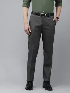 Arrow Men Textured Hudson Tailored Fit Formal Trousers