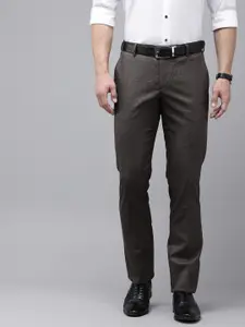 Arrow Men Checked Hudson Tailored Fit Formal Trousers