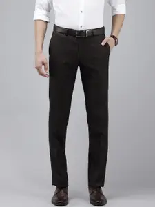 Arrow Men Textured Tailored Fit Formal Trousers