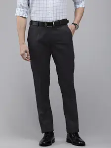 Arrow Men Hudson Tailored Fit Textured Formal Trousers