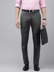 Arrow Men Textured Hudson Tailored Fit Formal Trousers