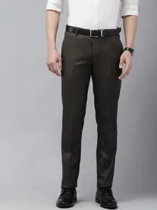 Arrow Men Checked Hudson Tailored Fit Formal Trousers