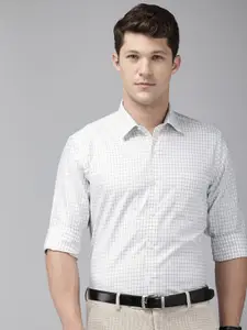 Arrow Manhattan Slim Fit Checked Pure Cotton Formal Shirt