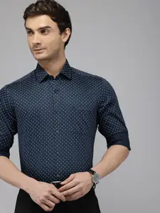 Arrow Pure Cotton Manhattan Slim Fit Opaque Printed Formal Shirt