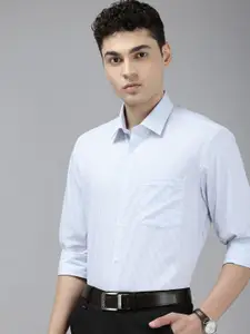 Arrow Pure Cotton Manhattan Slim Fit Striped Formal Shirt