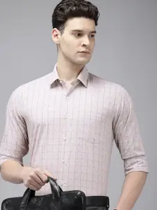 Arrow Manhattan Slim Fit Checked Pure Cotton Formal Shirt