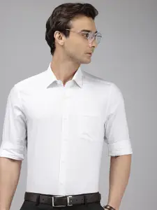 Arrow Manhattan Slim Fit Vertical Stripes Pure Cotton Formal Shirt