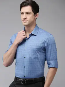 Arrow Original Slim Fit Windowpane Checks Pure Cotton Formal Shirt