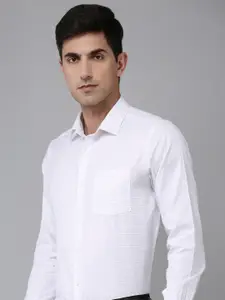 Arrow Pure Cotton Manhattan Slim Fit Micro Checked Formal Shirt