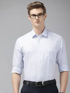 Arrow Manhattan Slim Fit Grid Tattersall Checks Pure Cotton Formal Shirt