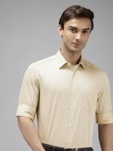 Arrow Manhattan Slim Fit Opaque Printed Pure Cotton Formal Shirt