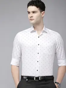 Arrow Manhattan Slim Fit Opaque Printed Pure Cotton Formal Shirt