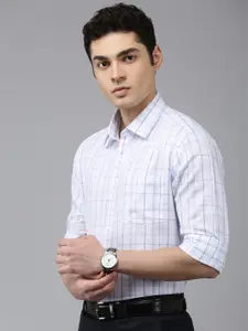 Arrow Manhattan Slim Fit Checked Pure Cotton Formal Shirt