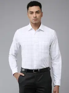 Arrow Pure Cotton Manhattan Slim Fit Windowpane Checked Formal Shirt