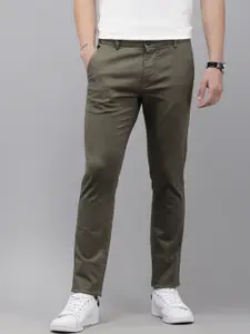 Arrow Sport Men Checked Slim Fit Trousers