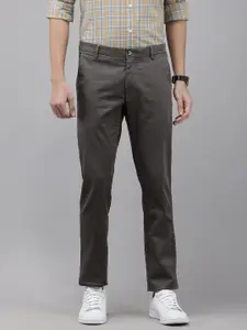 Arrow Sport Men Textured Bronson Fit Slim Fit Low-Rise Trousers