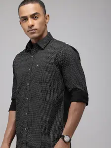 Arrow Sport Manhattan Slim Fit Micro Ditsy Printed Pure Cotton Casual Shirt