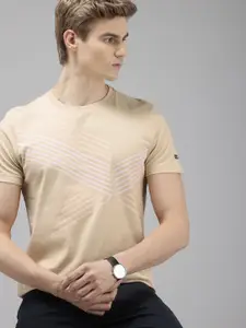 Arrow Sport  Striped Pure Cotton T-shirt