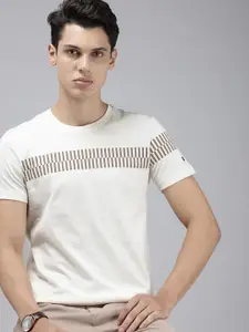 Arrow Sport Geometric Printed Pure Cotton T-shirt