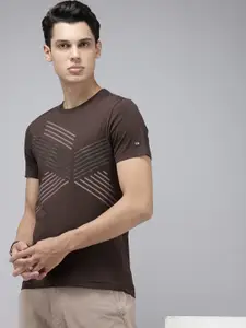Arrow Sport Geometric Printed Pure Cotton T-shirt