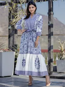 FASHION DWAR Floral Print Maxi Dress