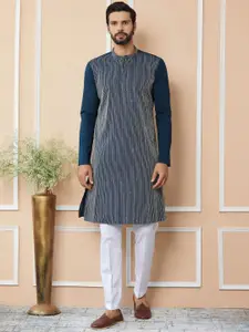 See Designs Regular Thread Work Pure Cotton Kurta with Pyjamas