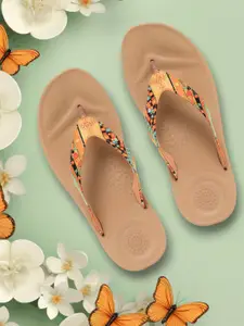 Zyla Women Textured Open Toe Flats