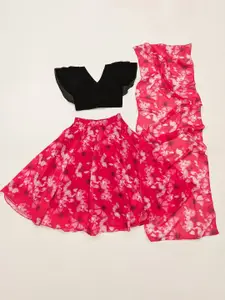 BAESD Girls Tie and Dye Ready to Wear Lehenga & Blouse With Dupatta