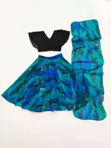 BAESD Girls Tie and Dye Ready To Wear Lehenga & Blouse With Dupatta
