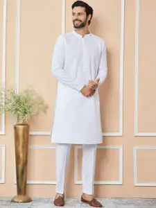 See Designs Embroidered Regular Thread Work Pure Cotton Kurta with Pyjamas