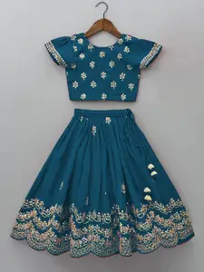 BAESD Girls Embroidered Ready to Wear Lehenga & Top