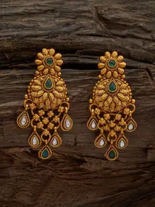 Kushal's Fashion Jewellery Gold-Plated Copper Artificial Stones Classic Ear Cuff Earrings