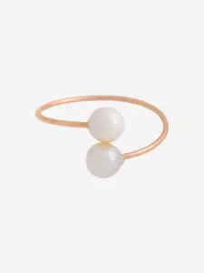 Kushal's Fashion Jewellery Rose Gold-Plated Finger Ring