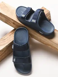 HRX by Hrithik Roshan Men Navy Blue Rubber Sliders