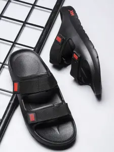 HRX by Hrithik Roshan Men Black Rubber Slip-On