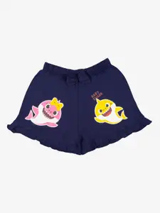 Bodycare Kids Girls Graphic Printed Regular Fit Mid-Rise Shorts