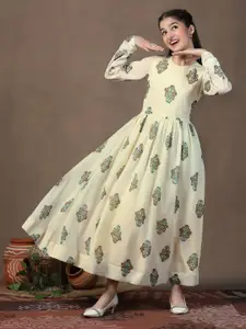 FASHION DREAM Ethnic Motifs Print Fit and Flare Ethnic Dress